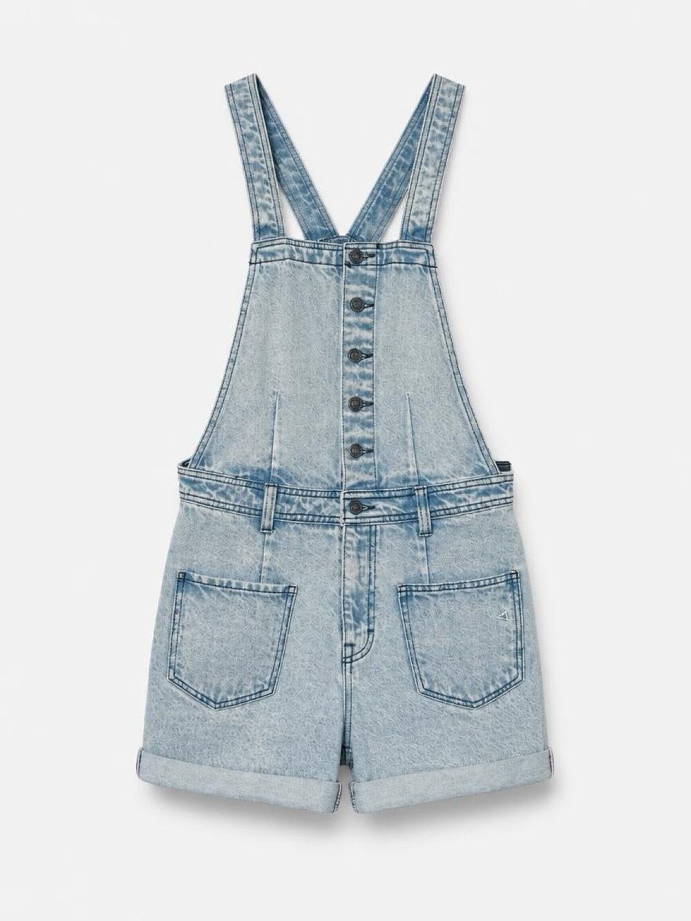 HIDDEN Jeans Light Wash Denim Shortalls Bib Overalls NWOT SMALL
